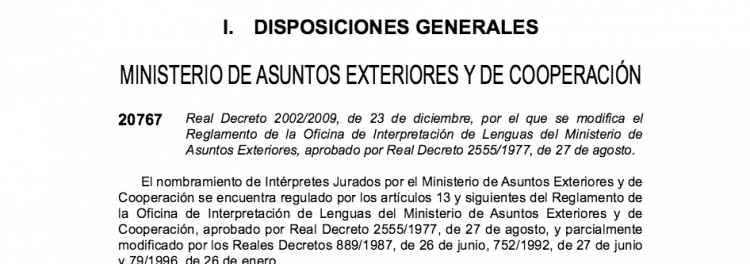 certificación de una traducción jurada