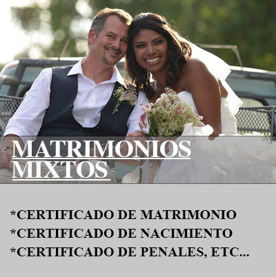 Documentación para matrimonios mixtos